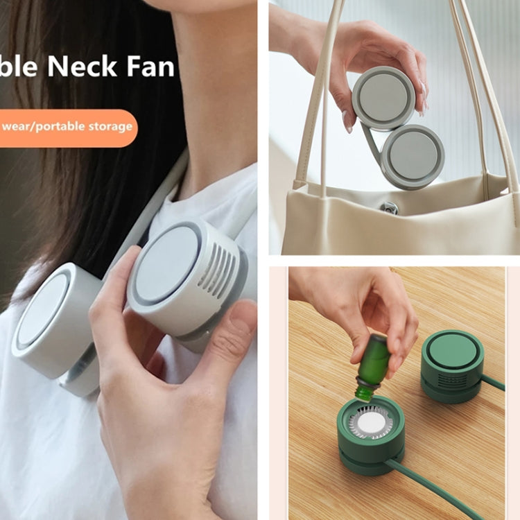 DQ209 Portable Hanging Neck Mute Aroma Diffuser Small Fan(Apricot) - Electric Fans by PMC Jewellery | Online Shopping South Africa | PMC Jewellery | Buy Now Pay Later Mobicred