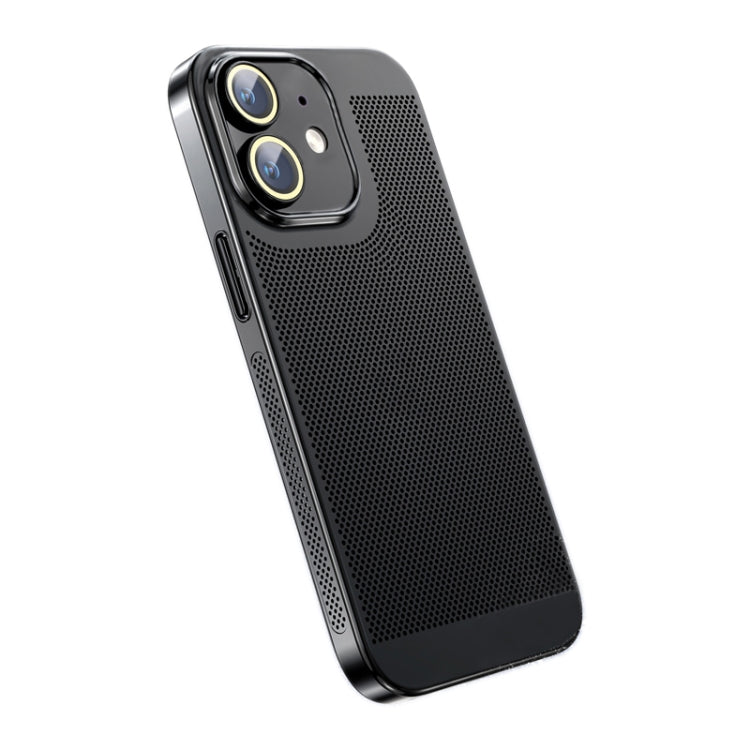 For iPhone 12 Ice Sense Heat Dissipation Electroplating PC Phone Case(Black) - iPhone 12 / 12 Pro Cases by PMC Jewellery | Online Shopping South Africa | PMC Jewellery | Buy Now Pay Later Mobicred