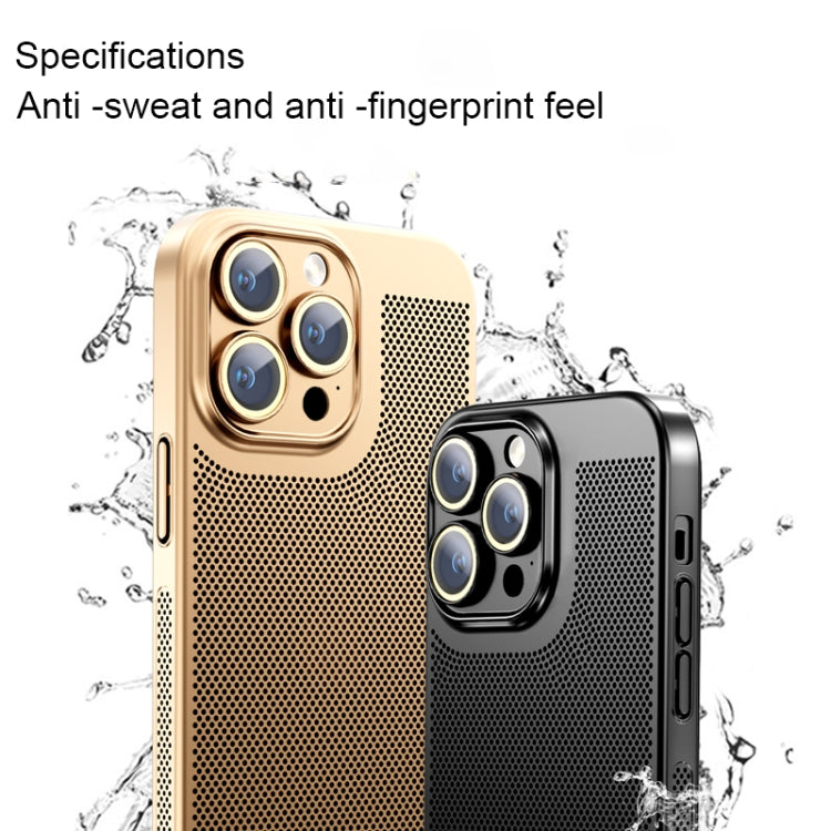 For iPhone 12 Ice Sense Heat Dissipation Electroplating PC Phone Case(Black) - iPhone 12 / 12 Pro Cases by PMC Jewellery | Online Shopping South Africa | PMC Jewellery | Buy Now Pay Later Mobicred