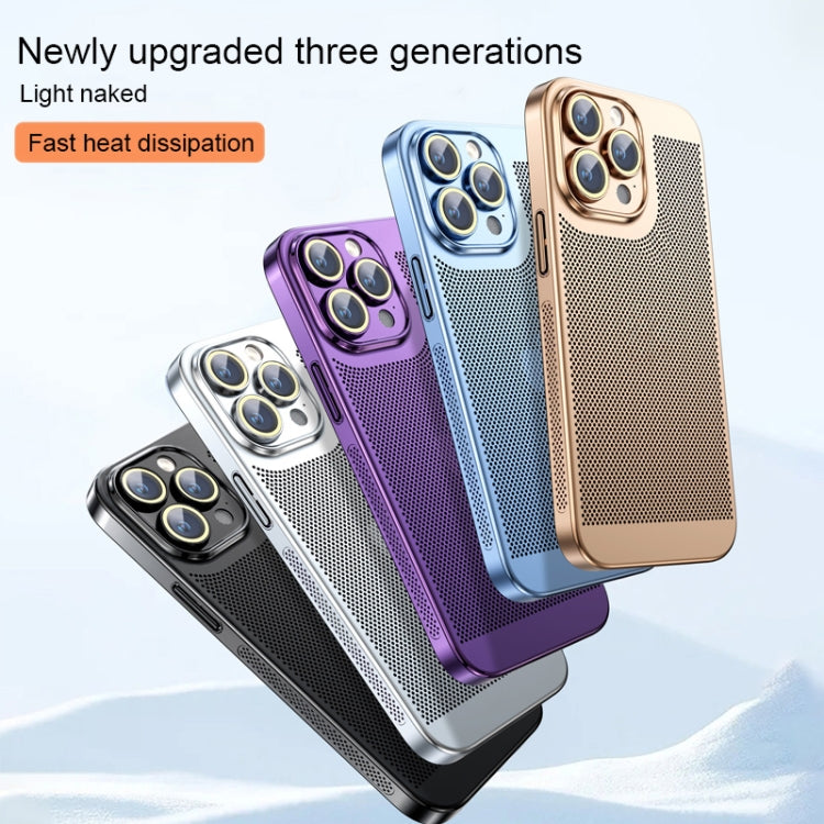For iPhone 12 Ice Sense Heat Dissipation Electroplating PC Phone Case(Black) - iPhone 12 / 12 Pro Cases by PMC TechLife | Online Shopping South Africa | PMC TechLife | Buy Now Pay Later Mobicred