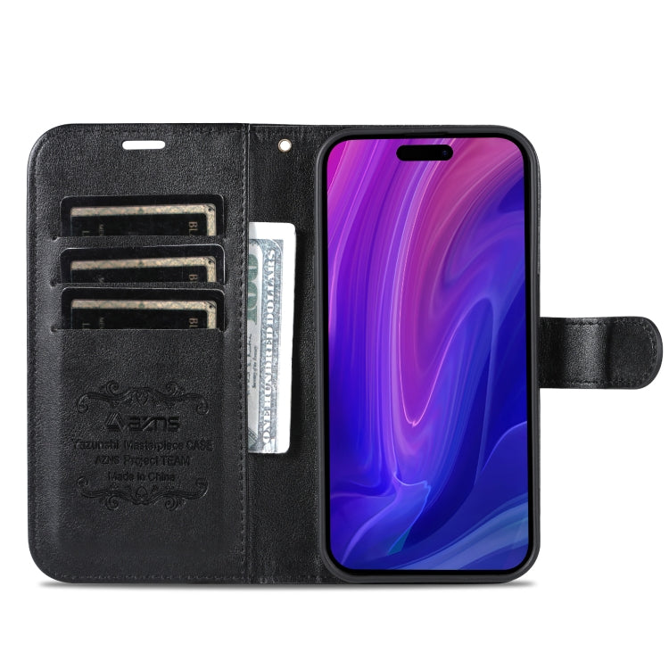 For iPhone 16 Pro Max AZNS Sheepskin Texture Flip Leather Phone Case(Black) - iPhone 16 Pro Max Cases by AZNS | Online Shopping South Africa | PMC TechLife | Buy Now Pay Later Mobicred