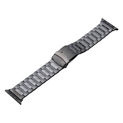 For Apple Watch Series 4 40mm Safety Buckle Titanium Steel Watch Band(Grey) - Watch Bands by PMC Jewellery | Online Shopping South Africa | PMC Jewellery