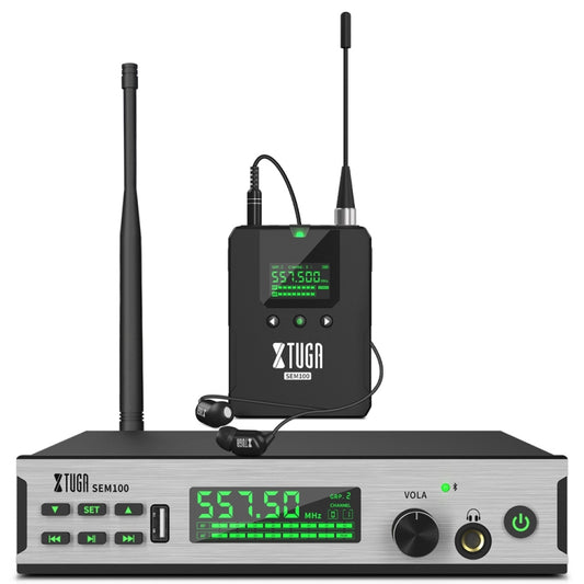 XTUGA SEM100 Professional Wireless In Ear Monitor System 1 BodyPacks(UK Plug) - Microphone by XTUGA | Online Shopping South Africa | PMC Jewellery | Buy Now Pay Later Mobicred