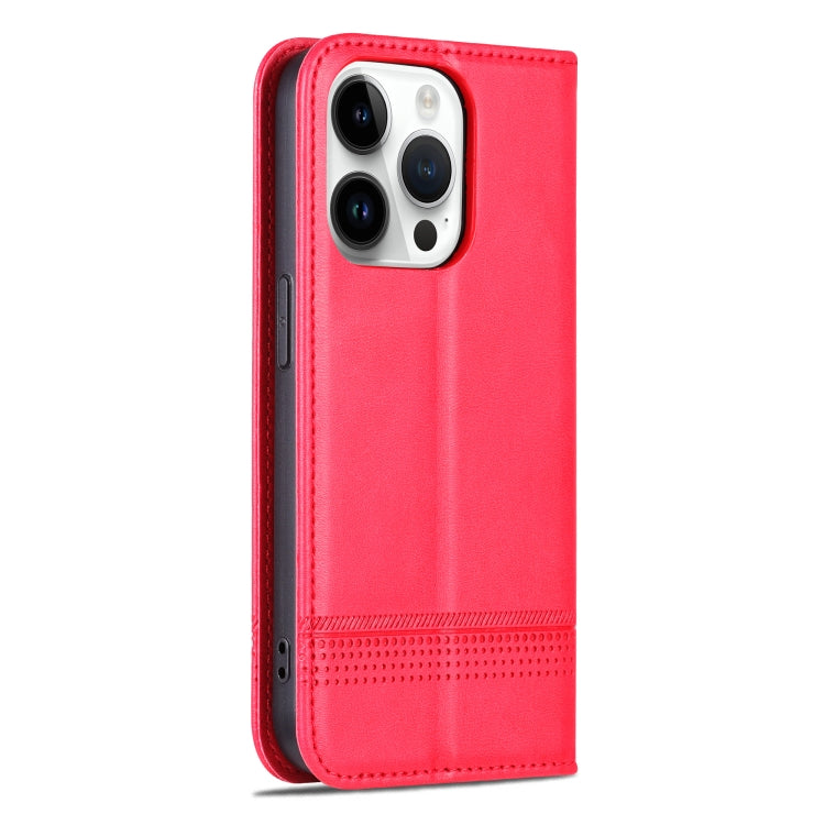 For iPhone 16 Pro Max AZNS Magnetic Calf Texture Flip Leather Phone Case(Red) - iPhone 16 Pro Max Cases by AZNS | Online Shopping South Africa | PMC Jewellery | Buy Now Pay Later Mobicred