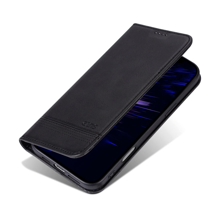 For iPhone 16 Plus AZNS Magnetic Calf Texture Flip Leather Phone Case(Black) - iPhone 16 Plus Cases by AZNS | Online Shopping South Africa | PMC Jewellery | Buy Now Pay Later Mobicred