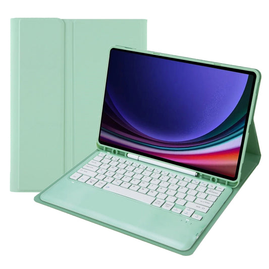 For Samsung Galaxy Tab S9+ A810B Pen Slot Detachable Bluetooth Keyboard Leather Tablet Case(Mint Green) - Samsung Keyboard by PMC Jewellery | Online Shopping South Africa | PMC Jewellery