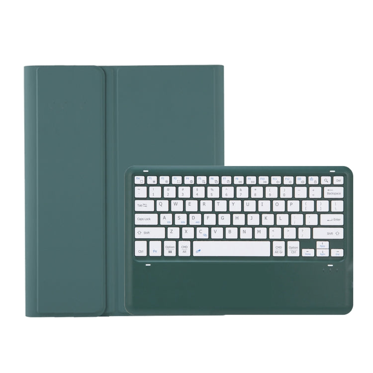 For Samsung Galaxy Tab S9+ A810B Pen Slot Detachable Bluetooth Keyboard Leather Tablet Case(Dark Green) - Samsung Keyboard by PMC Jewellery | Online Shopping South Africa | PMC Jewellery