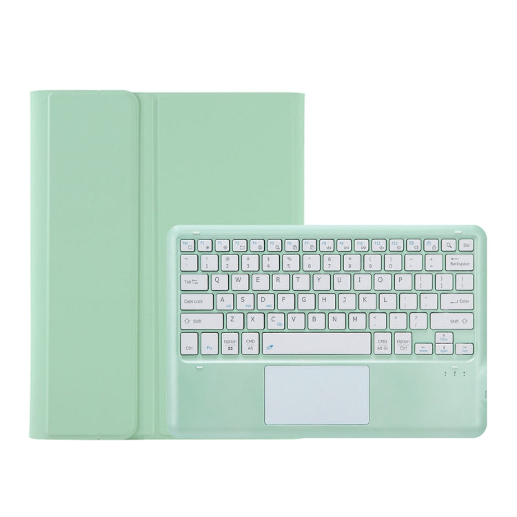 For Samsung Galaxy Tab S9+ A810B-A Touch Pad Detachable Bluetooth Keyboard Leather Tablet Case(Mint Green) - Samsung Keyboard by PMC Jewellery | Online Shopping South Africa | PMC Jewellery