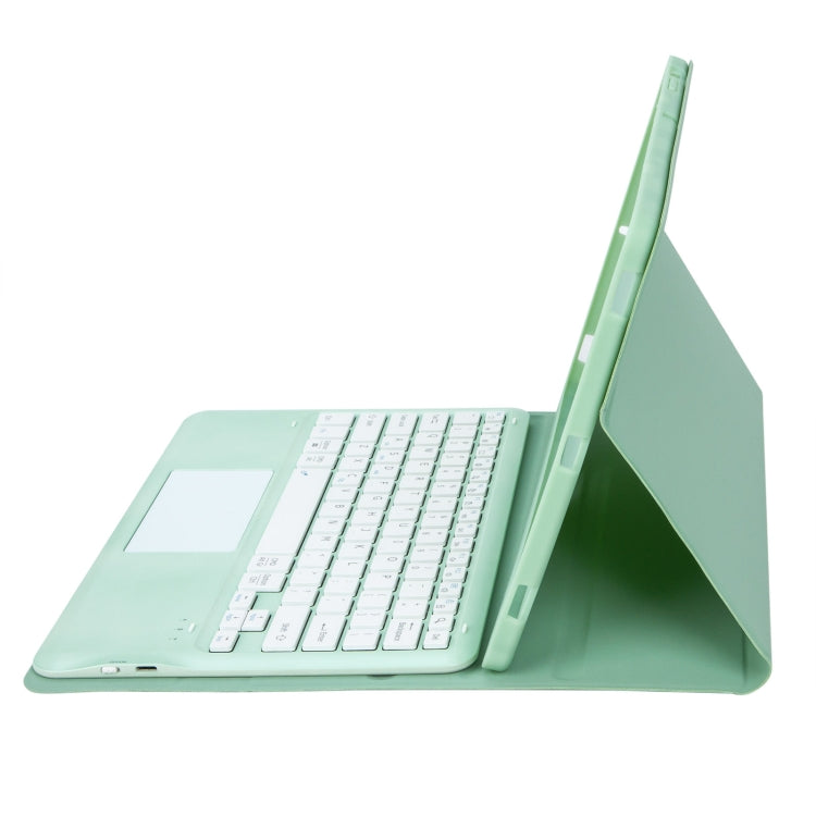 For Samsung Galaxy Tab S9+ A810B-A Touch Pad Detachable Bluetooth Keyboard Leather Tablet Case(Mint Green) - Samsung Keyboard by PMC TechLife | Online Shopping South Africa | PMC TechLife