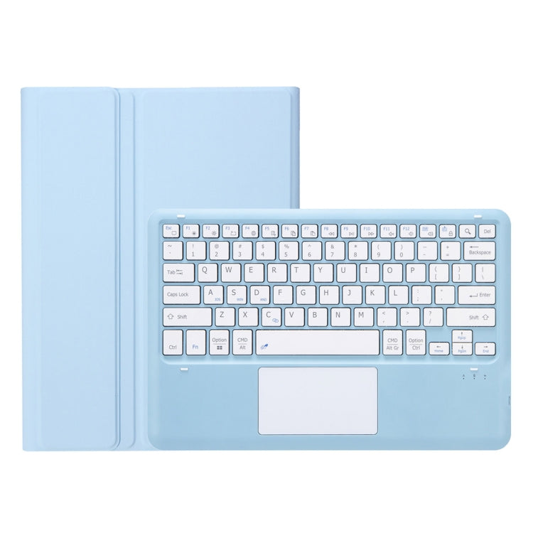 For Samsung Galaxy Tab S9 FE+ A810B-A Touch Pad Detachable Bluetooth Keyboard Leather Tablet Case(Sky Blue) - Samsung Keyboard by PMC Jewellery | Online Shopping South Africa | PMC Jewellery