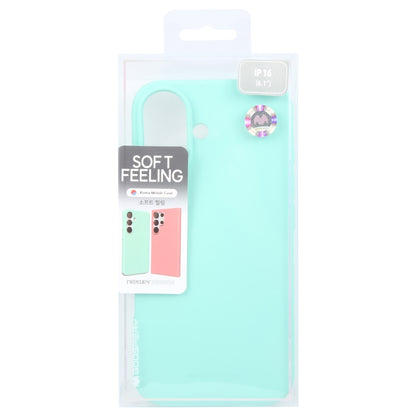 For iPhone 16 GOOSPERY SOFT FEELING Liquid TPU Soft Phone Case(Mint Green) - iPhone 16 Cases by GOOSPERY | Online Shopping South Africa | PMC Jewellery | Buy Now Pay Later Mobicred