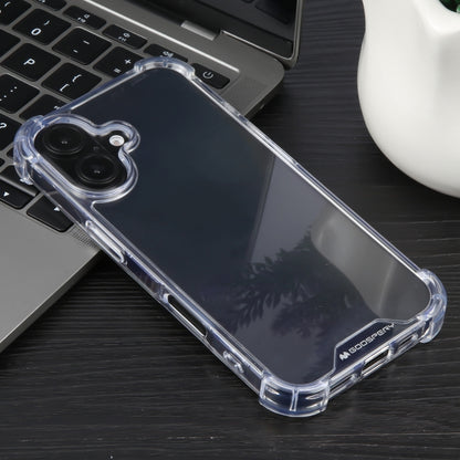 For iPhone 16 Plus MERCURY GOOSPERY SUPER Four-Corner Shockproof TPU Phone Case(Transparent) - iPhone 16 Plus Cases by GOOSPERY | Online Shopping South Africa | PMC Jewellery | Buy Now Pay Later Mobicred