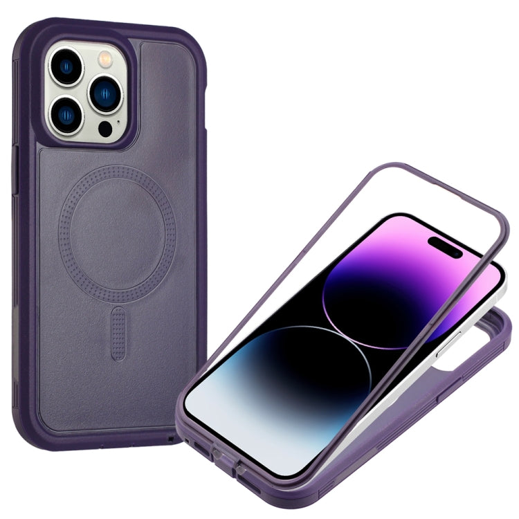 For iPhone 15 Pro Defender Series XT MagSafe Magnetic PC + TPU Shockproof Phone Case(Dark Purple) - iPhone 15 Pro Cases by PMC Jewellery | Online Shopping South Africa | PMC Jewellery