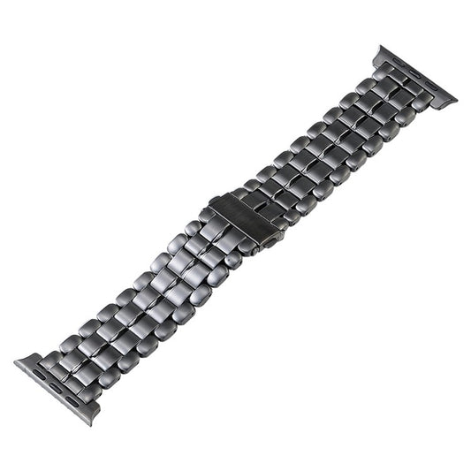 For Apple Watch Series 7 41mm Five Beads Titanium Steel Watch Band(Grey) - Watch Bands by PMC Jewellery | Online Shopping South Africa | PMC Jewellery