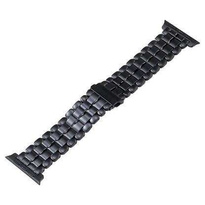 For Apple Watch Series 6 40mm Five Beads Titanium Steel Watch Band(Black) - Watch Bands by PMC Jewellery | Online Shopping South Africa | PMC Jewellery