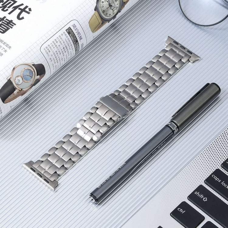 For Apple Watch Ultra 2 49mm Five Beads Titanium Steel Watch Band(Silver) - Watch Bands by PMC Jewellery | Online Shopping South Africa | PMC Jewellery