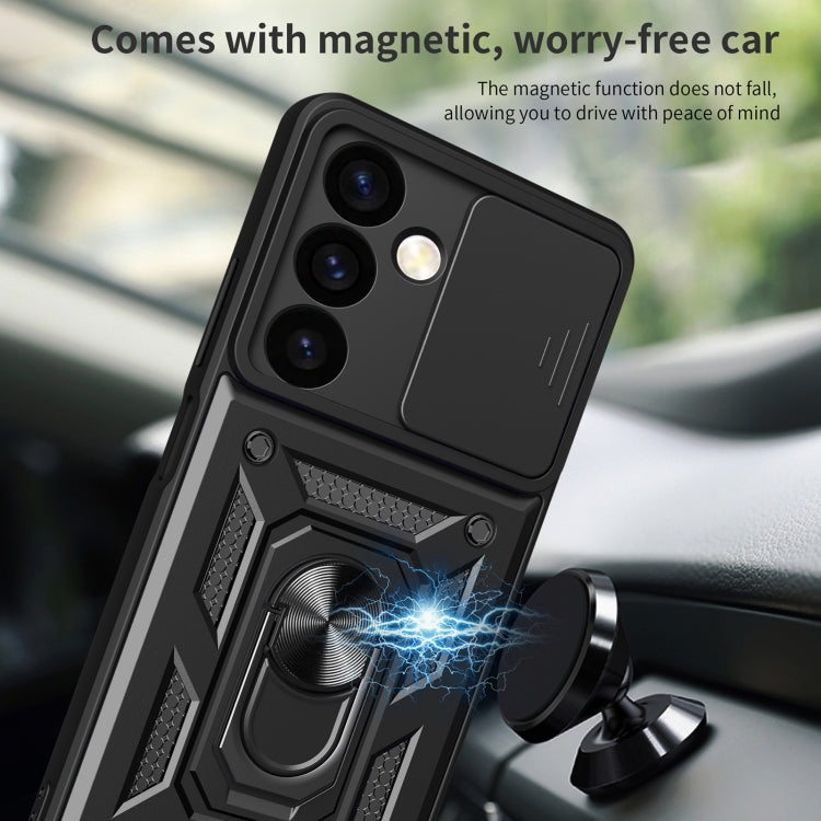 For Samsung Galaxy S24 5G Sliding Camera Cover Design TPU+PC Phone Case(Blue) - Galaxy S24 5G Cases by PMC TechLife | Online Shopping South Africa | PMC TechLife