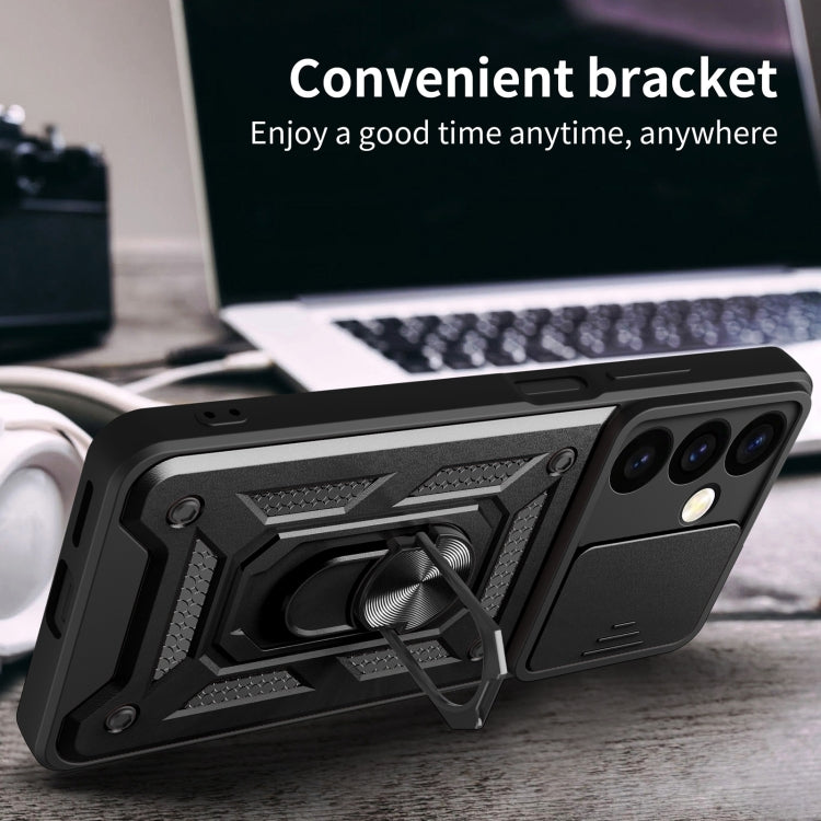 For Samsung Galaxy S24+ 5G Sliding Camera Cover Design TPU+PC Phone Case(Green) - Galaxy S24+ 5G Cases by PMC TechLife | Online Shopping South Africa | PMC TechLife
