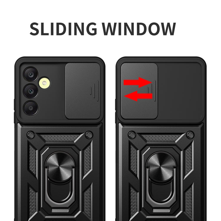 For Samsung Galaxy A25 5G Sliding Camera Cover Design TPU+PC Phone Case(Black) - Galaxy Phone Cases by PMC TechLife | Online Shopping South Africa | PMC TechLife