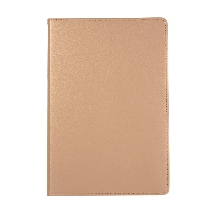 For Samsung Galaxy Tab S9 360 Degrees Rotation Holder Litchi Texture Leather Tablet Case(Golden) - Galaxy Tab S9 Cases by PMC Jewellery | Online Shopping South Africa | PMC Jewellery | Buy Now Pay Later Mobicred