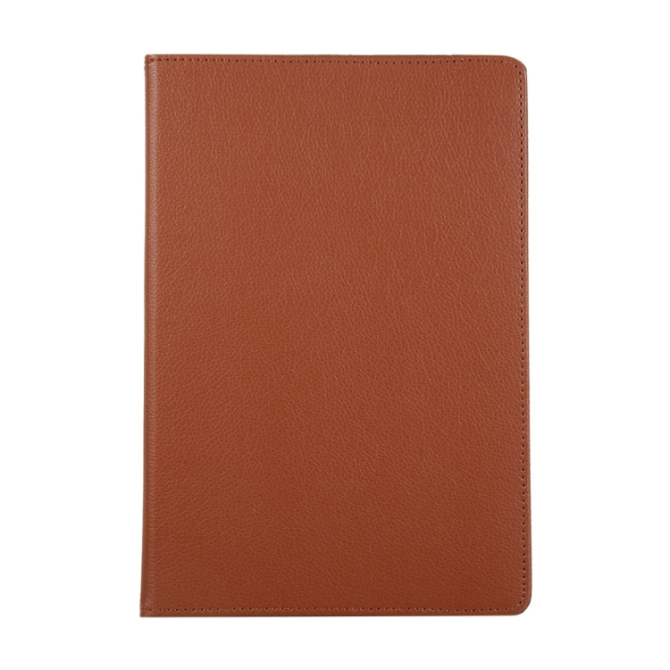 For Samsung Galaxy Tab S9 Ultra Litchi Texture 360 Degrees Rotation Holder Leather Tablet Case(Brown) - Galaxy Tab S9 Ultra Cases by PMC Jewellery | Online Shopping South Africa | PMC Jewellery | Buy Now Pay Later Mobicred