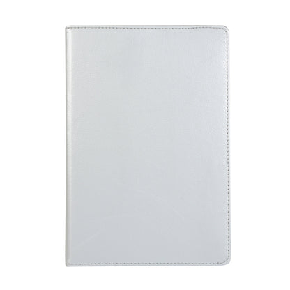 For Samsung Galaxy Tab S9 Ultra 360 Degrees Rotation Holder Litchi Texture Leather Tablet Case(Silver) - Galaxy Tab S9 Ultra Cases by PMC Jewellery | Online Shopping South Africa | PMC Jewellery | Buy Now Pay Later Mobicred