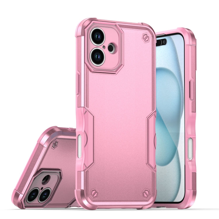 For iPhone 16 Non-slip Shockproof Armor Phone Case(Pink) - iPhone 16 Cases by PMC Jewellery | Online Shopping South Africa | PMC Jewellery | Buy Now Pay Later Mobicred