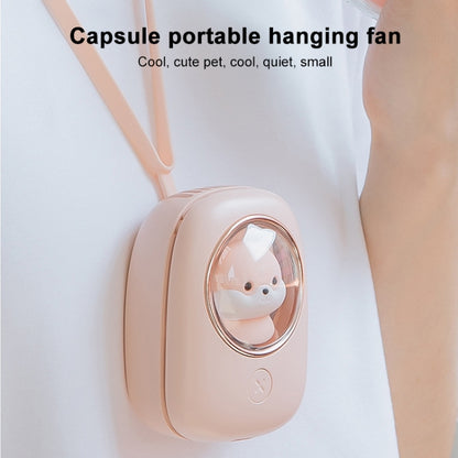 M18 USB Charging Silent Portable Hanging Neck Space Capsule Electric Fan(Pink) - Electric Fans by PMC Jewellery | Online Shopping South Africa | PMC Jewellery | Buy Now Pay Later Mobicred