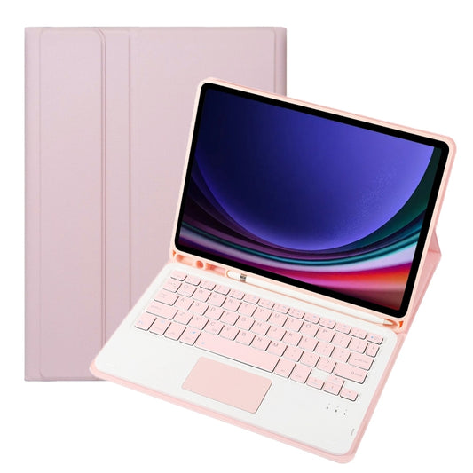 For Samsung Galaxy Tab S9 A710B-A Candy Color TPU Touch Bluetooth Keyboard Leather Tablet Case with Pen Holder(Pink) - Samsung Keyboard by PMC Jewellery | Online Shopping South Africa | PMC Jewellery