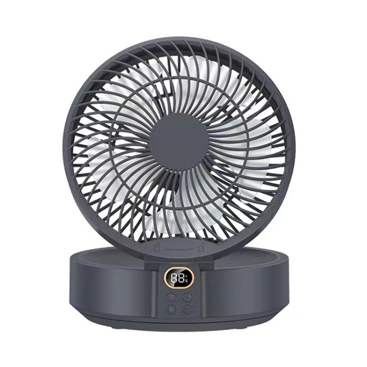 WSK302 4000mAh Swivel Head Wall Mounted Fan with Night Light(Black) - Electric Fans by PMC TechLife | Online Shopping South Africa | PMC TechLife | Buy Now Pay Later Mobicred