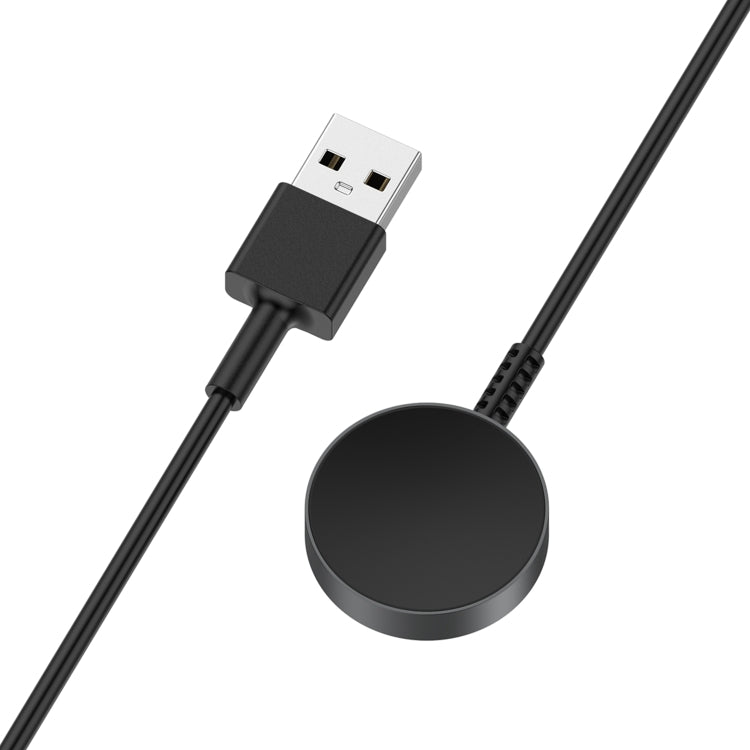 For Samsung Galaxy Watch 6 / 6 Classic USB-A Port Magnetic Metal Watch Charging Cable(Black) - Charger by PMC Jewellery | Online Shopping South Africa | PMC Jewellery | Buy Now Pay Later Mobicred