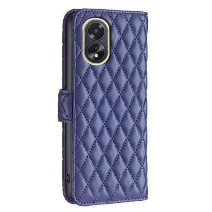 For OPPO A38 4G Diamond Lattice Wallet Flip Leather Phone Case(Blue) - A38 Cases by PMC Jewellery | Online Shopping South Africa | PMC Jewellery | Buy Now Pay Later Mobicred