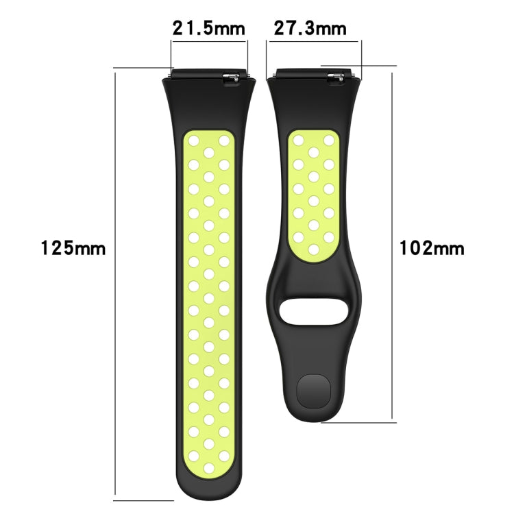 For Redmi Watch 3 Lite / Watch 3 Active Two Color Silicone Watch Band(Teal White) - Watch Bands by PMC Jewellery | Online Shopping South Africa | PMC Jewellery