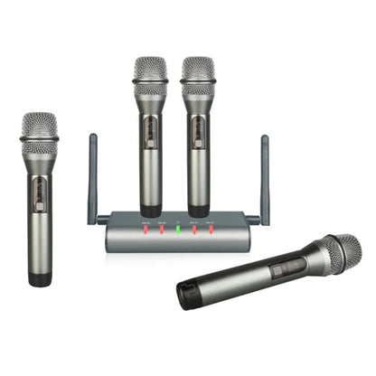 XTUGA U-F4600 Professional 4-Channel UHF Wireless Microphone System with 4 Handheld Microphone(UK Plug) - Microphone by XTUGA | Online Shopping South Africa | PMC Jewellery | Buy Now Pay Later Mobicred