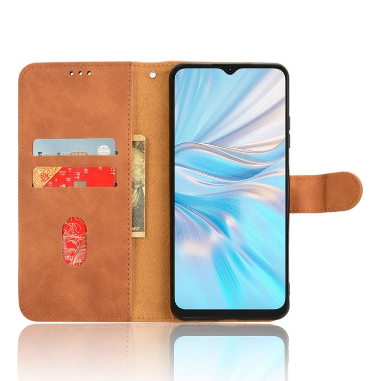 For Blackview OSCAL C70 Skin Feel Magnetic Flip Leather Phone Case(Brown) - More Brand by PMC Jewellery | Online Shopping South Africa | PMC Jewellery