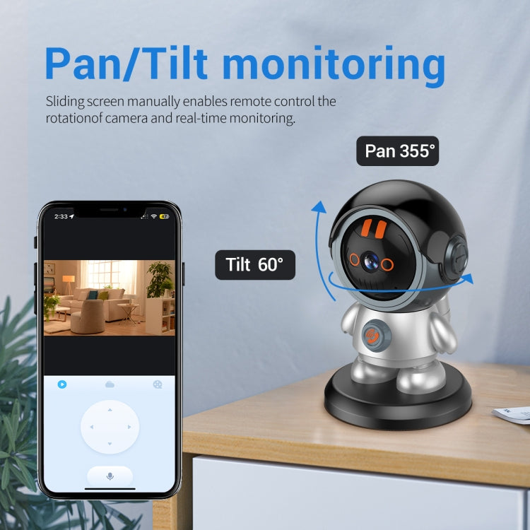 ESCAM PT302 Robot 3MP One Click Call Humanoid Detection WiFi IP Camera(EU Plug) - Wireless Camera by ESCAM | Online Shopping South Africa | PMC Jewellery