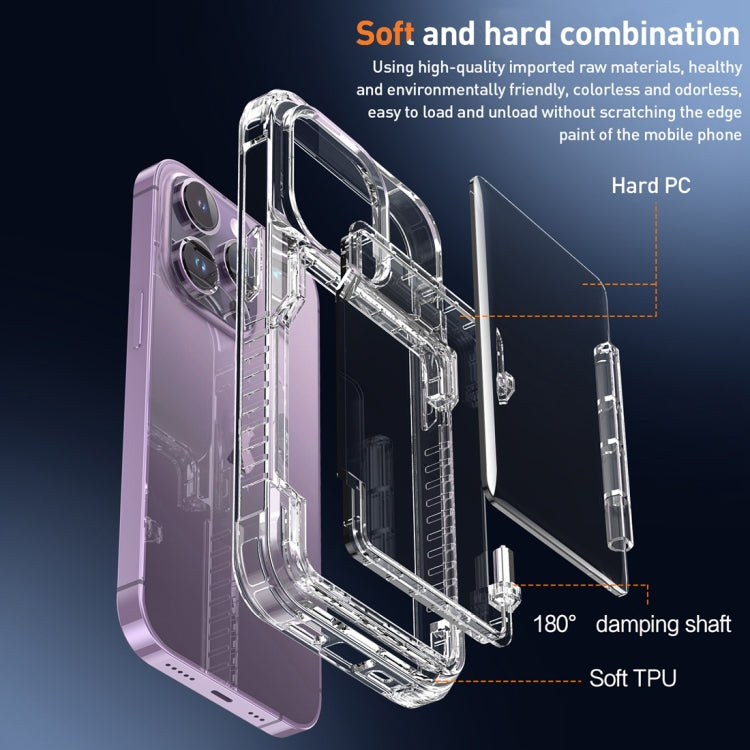 For iPhone 15 Pro Max Crystal Clear Flip Card Slot Phone Case(Transparent) - iPhone 15 Pro Max Cases by PMC Jewellery | Online Shopping South Africa | PMC Jewellery