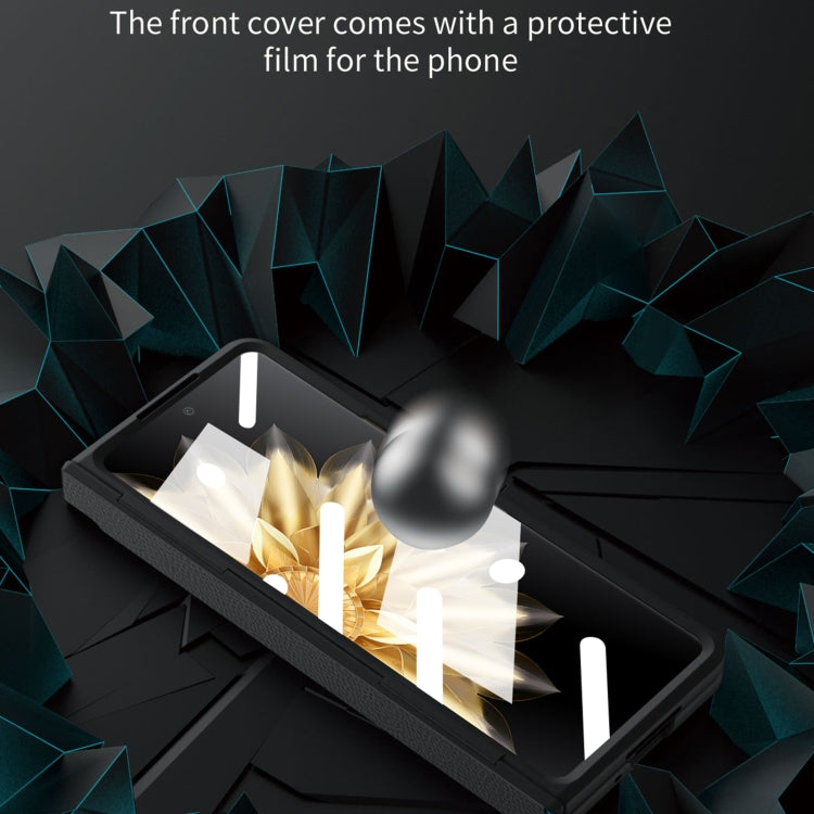 For Honor Magic V2 Shield Series Integrated Folding Phone Case(Black) - Honor Cases by PMC TechLife | Online Shopping South Africa | PMC TechLife | Buy Now Pay Later Mobicred