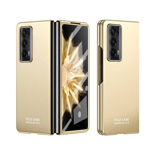 For Honor Magic V2 Integrated AG Matte Folding Phone Case(Champagne Gold) - Honor Cases by PMC Jewellery | Online Shopping South Africa | PMC Jewellery | Buy Now Pay Later Mobicred