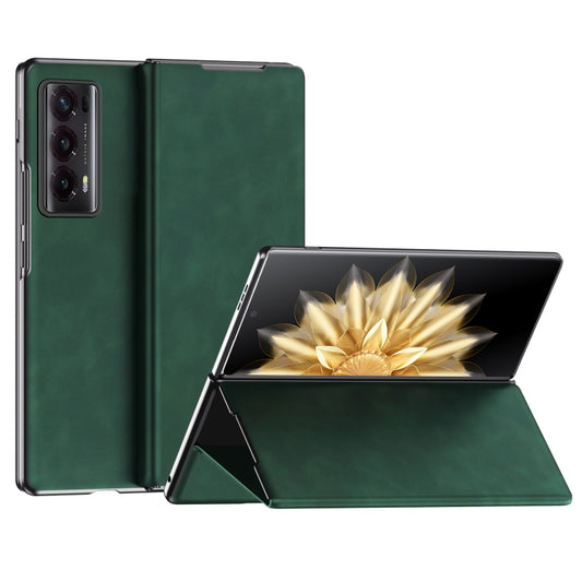 For Honor Magic V2 Celebrity Series Napa Texture Shockproof Phone Leather Case(Green) - Honor Cases by PMC Jewellery | Online Shopping South Africa | PMC Jewellery | Buy Now Pay Later Mobicred