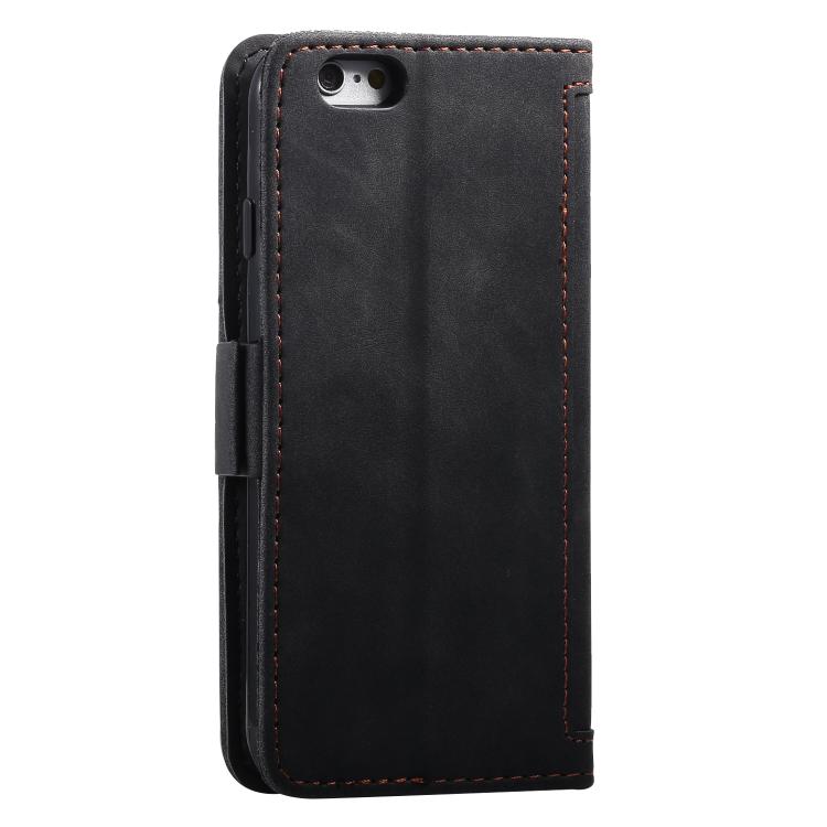 For iPhone 16e Retro Splicing Horizontal Flip Leather Phone Case(Black) - iPhone 16e Cases by PMC TechLife | Online Shopping South Africa | PMC TechLife | Buy Now Pay Later Mobicred