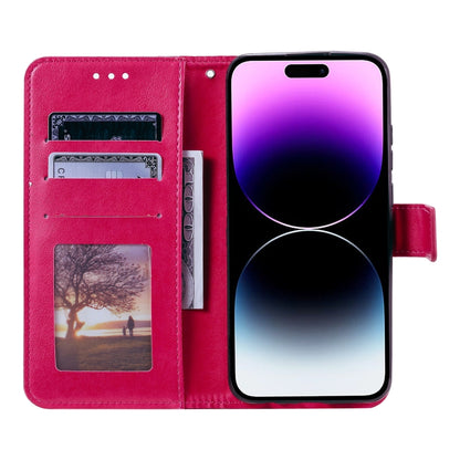 For iPhone 16 Plus Totem Flower Embossed Leather Phone Case(Red) - iPhone 16 Plus Cases by PMC Jewellery | Online Shopping South Africa | PMC Jewellery | Buy Now Pay Later Mobicred