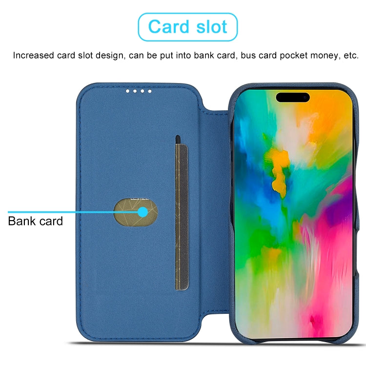 For iPhone 16 Plus LC.IMEEKE Hon Ancient Series Flip Leather Phone Case(Blue) - iPhone 16 Plus Cases by LC.IMEEKE | Online Shopping South Africa | PMC Jewellery | Buy Now Pay Later Mobicred