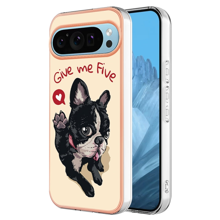 For Google Pixel 9 / 9 Pro Electroplating Dual-side IMD Phone Case(Lucky Dog) - Google Cases by PMC Jewellery | Online Shopping South Africa | PMC Jewellery | Buy Now Pay Later Mobicred