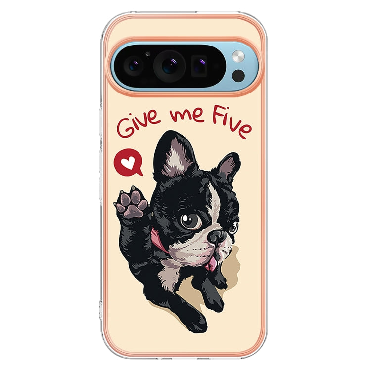 For Google Pixel 9 / 9 Pro Electroplating Dual-side IMD Phone Case(Lucky Dog) - Google Cases by PMC Jewellery | Online Shopping South Africa | PMC Jewellery | Buy Now Pay Later Mobicred