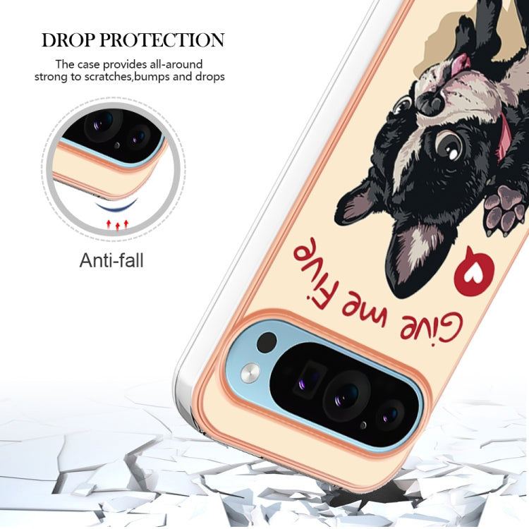 For Google Pixel 9 Pro XL Electroplating Dual-side IMD Phone Case(Lucky Dog) - Google Cases by PMC TechLife | Online Shopping South Africa | PMC TechLife | Buy Now Pay Later Mobicred