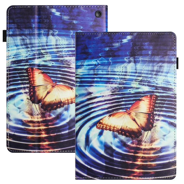 For Amazon Kindle Fire HD 8 2020 2022 Sewing Litchi Texture Smart Leather Tablet Case(Butterfly) - Amazon by PMC TechLife | Online Shopping South Africa | PMC TechLife | Buy Now Pay Later Mobicred