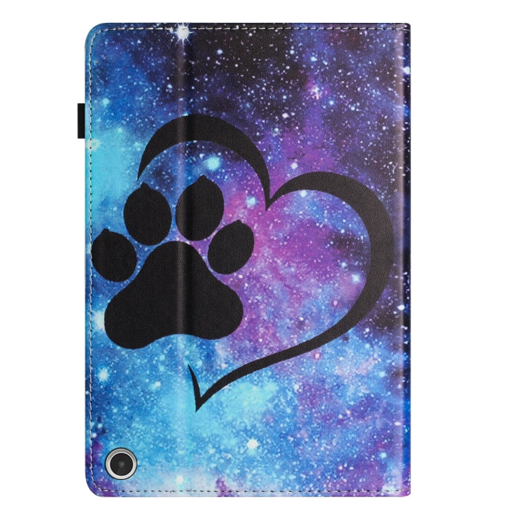 For Amazon Kindle Fire HD 10 2021 Sewing Litchi Texture Smart Leather Tablet Case(Footprint) - Amazon by PMC TechLife | Online Shopping South Africa | PMC TechLife | Buy Now Pay Later Mobicred