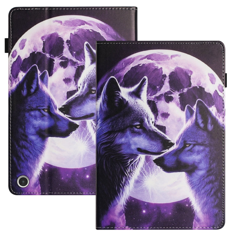 For Amazon Kindle Fire HD 10 2021 Sewing Litchi Texture Smart Leather Tablet Case(Wolf) - Amazon by PMC TechLife | Online Shopping South Africa | PMC TechLife | Buy Now Pay Later Mobicred