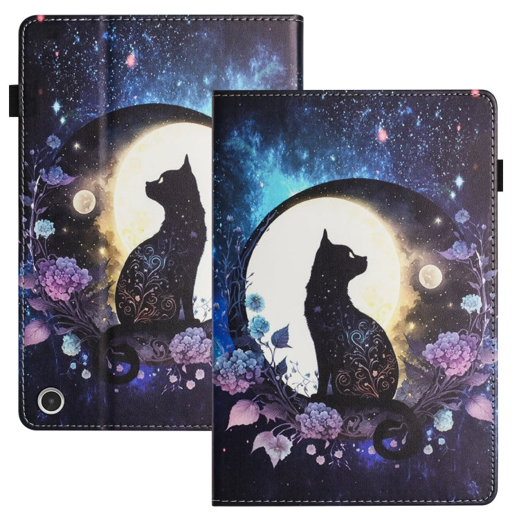 For Amazon Kindle Fire Max 11 2023 Sewing Litchi Texture Smart Leather Tablet Case(Cat) - Amazon by PMC TechLife | Online Shopping South Africa | PMC TechLife | Buy Now Pay Later Mobicred